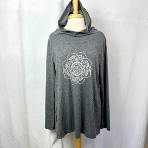 Women's Sport-Tek Gray Namaste Lightweight Jersey Hoodie Sz XL Excellent Cond